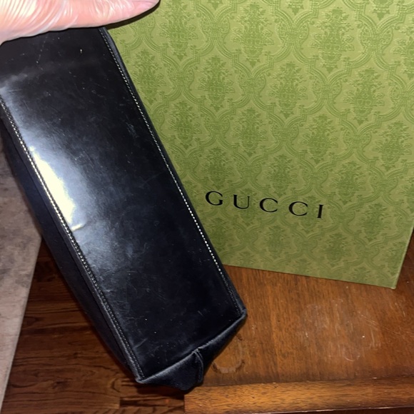 Authentic Vintage Gucci Black Satin Classic Shoulder Bag- pre owned  ❤️ - Picture 3 of 17